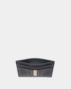 Ribbon Business Card Holder In Midnight Leather