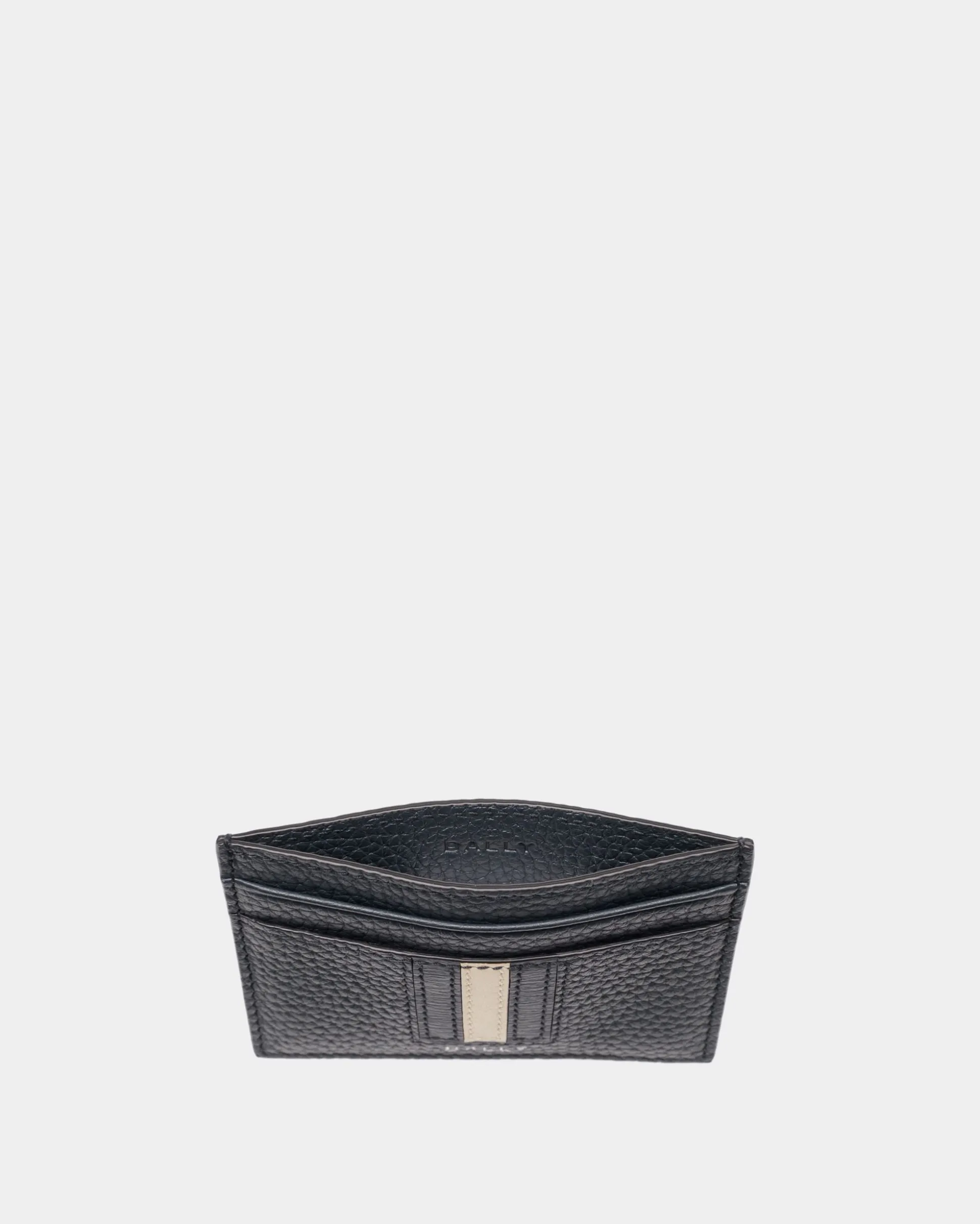 Ribbon Business Card Holder In Midnight Leather