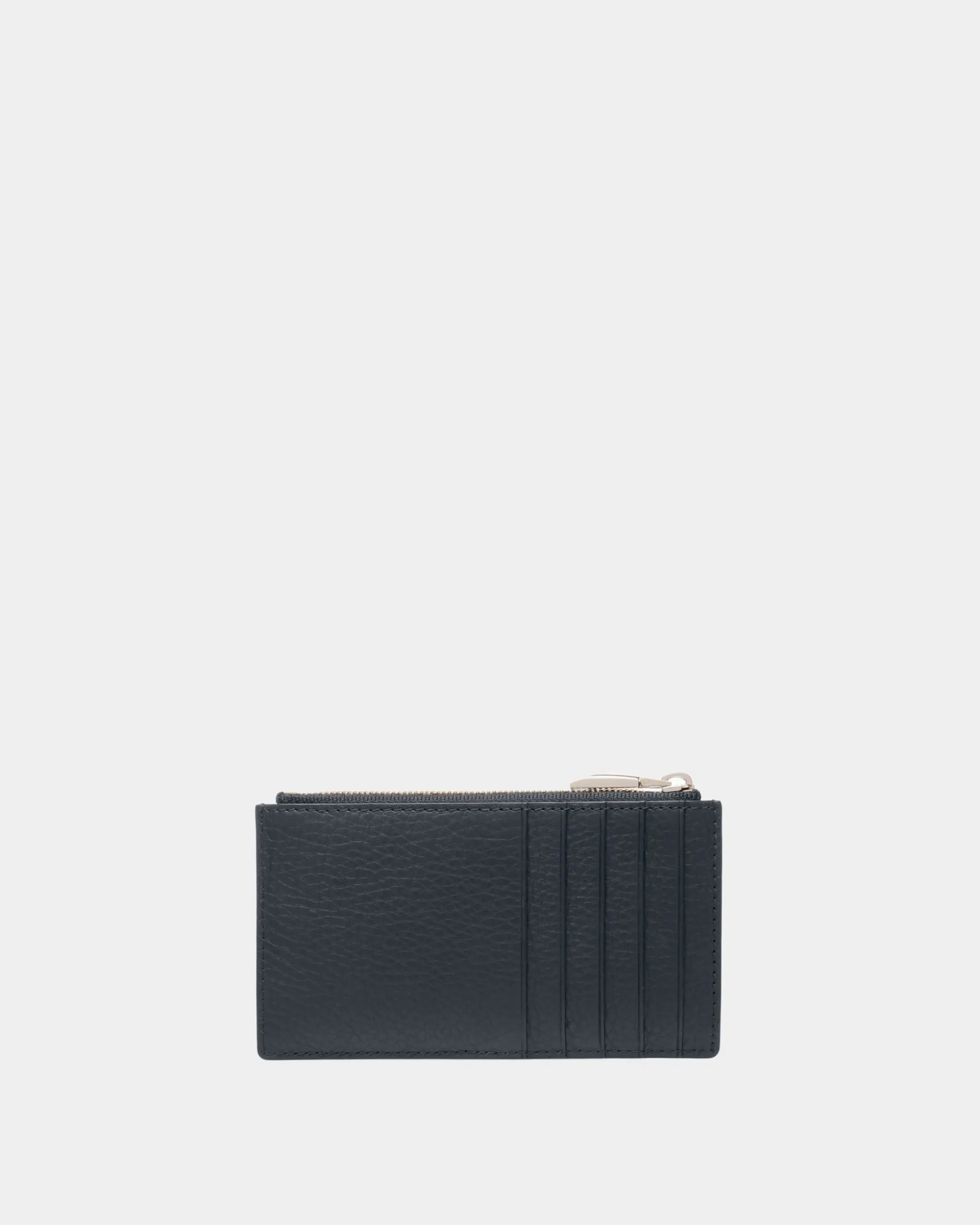 Ribbon Business Card Holder In Midnight Leather
