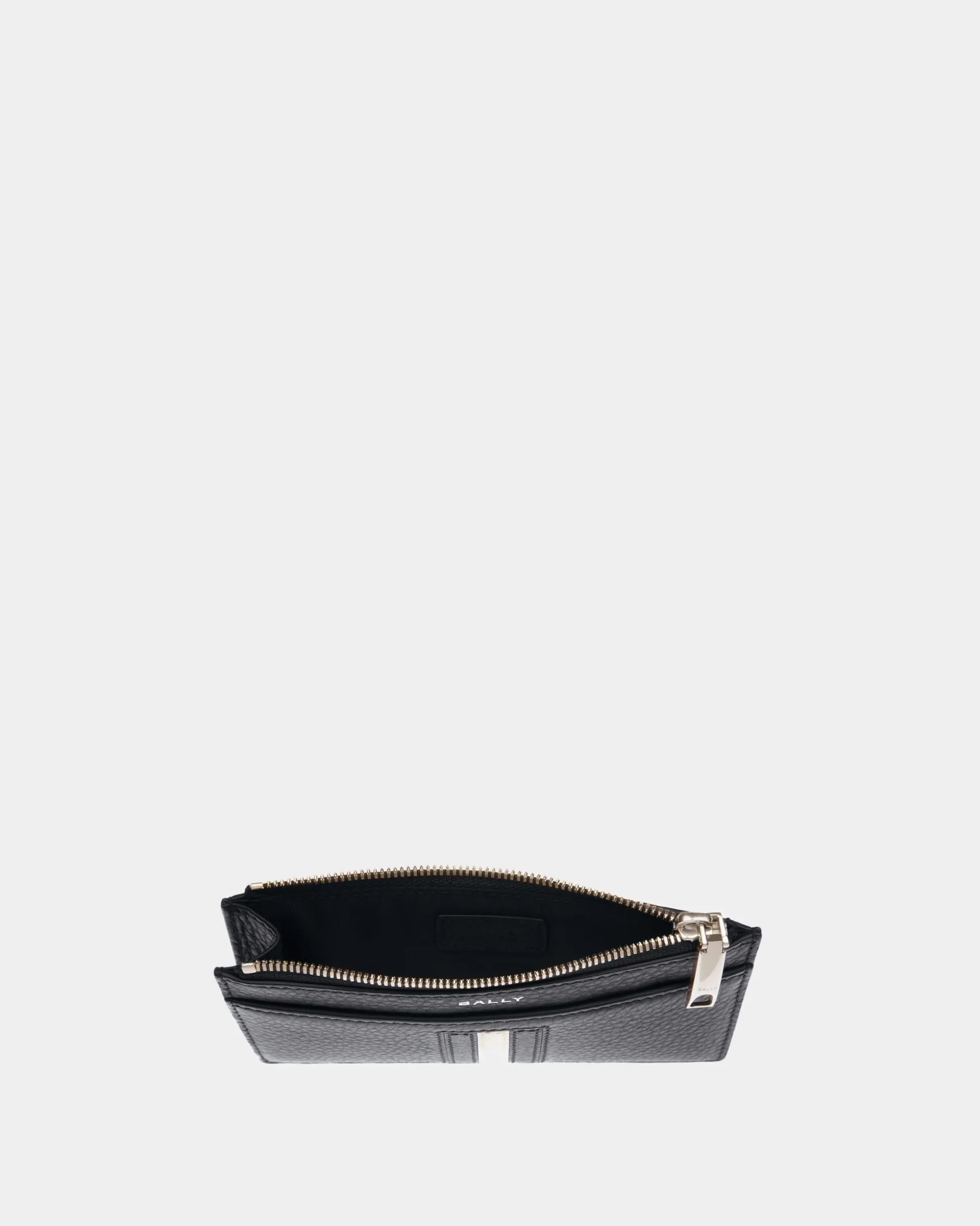 Ribbon Business Card Holder In Midnight Leather