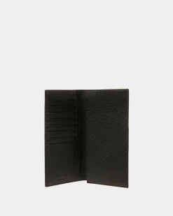 Ribbon Continental Wallet In Black Leather