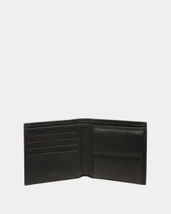 Ribbon ID Coin Wallet In Black Leather
