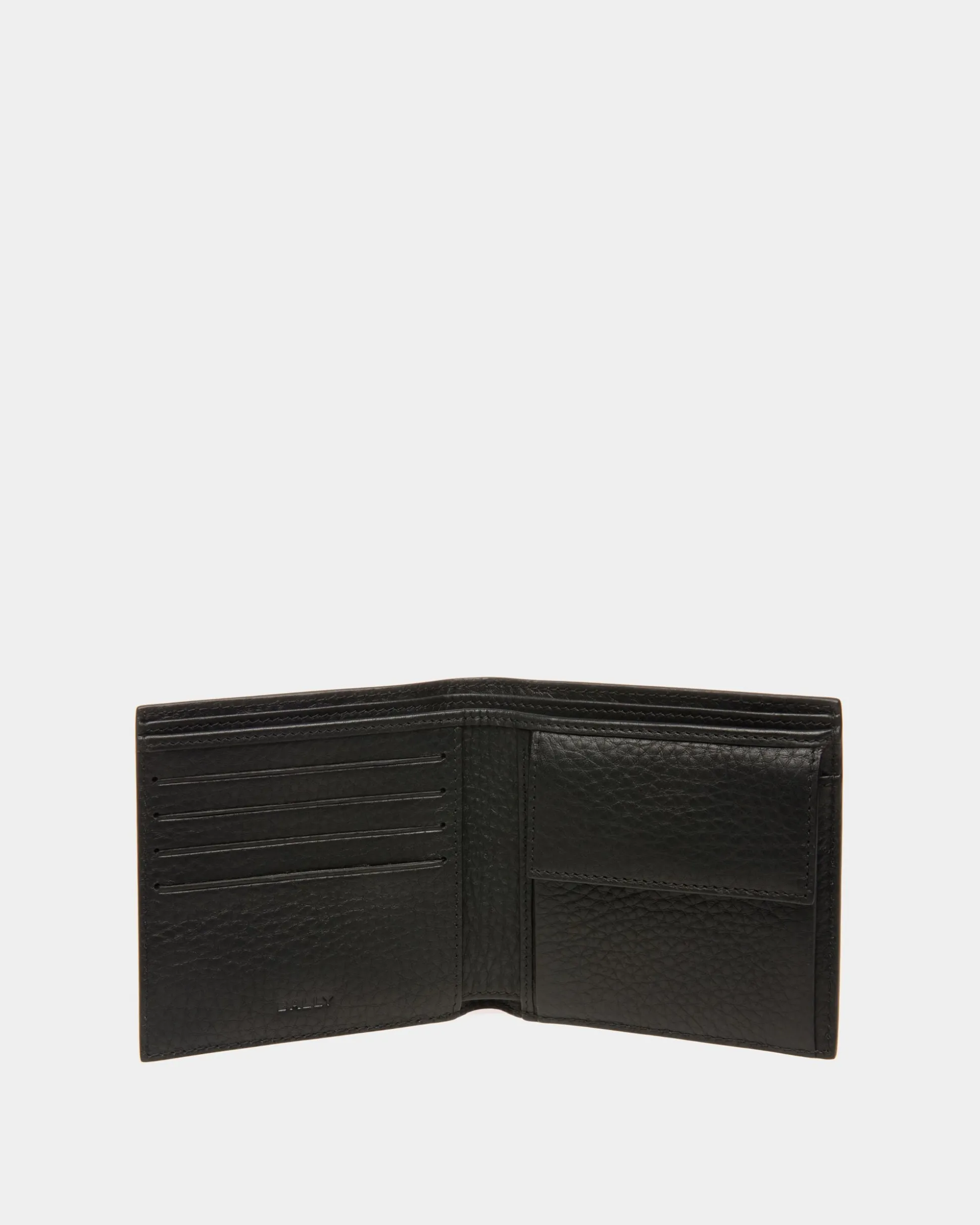 Ribbon ID Coin Wallet In Black Leather