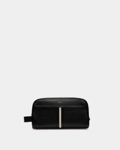 Ribbon Necessaire In Black Leather