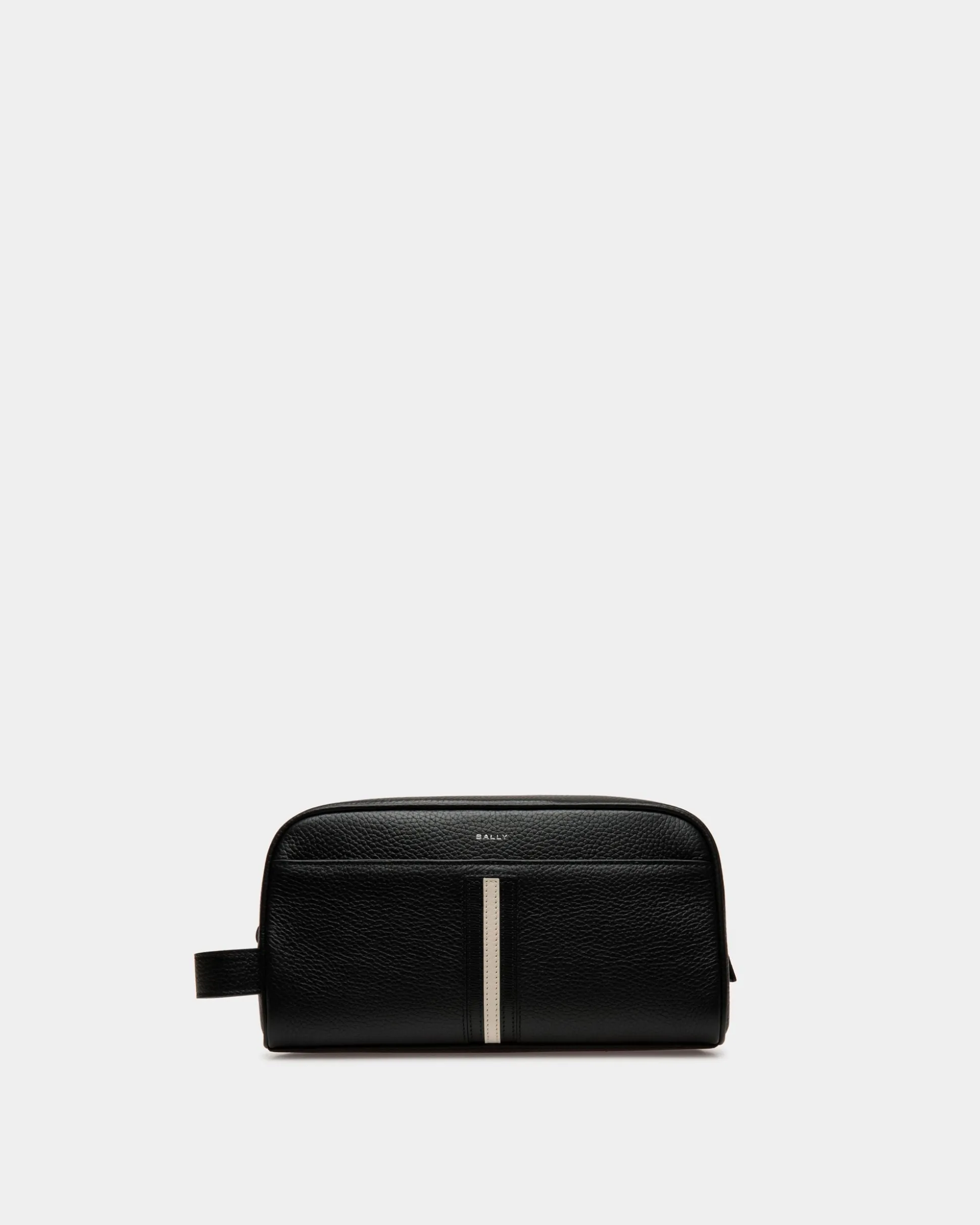 Ribbon Necessaire In Black Leather