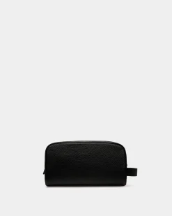Ribbon Necessaire In Black Leather