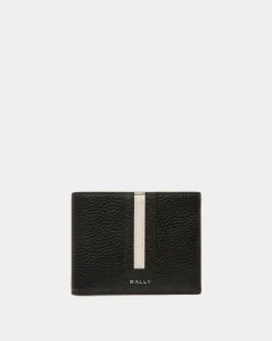 Ribbon Wallet In Black Leather