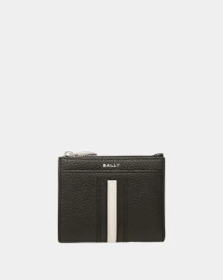 Ribbon Wallet In Black Leather
