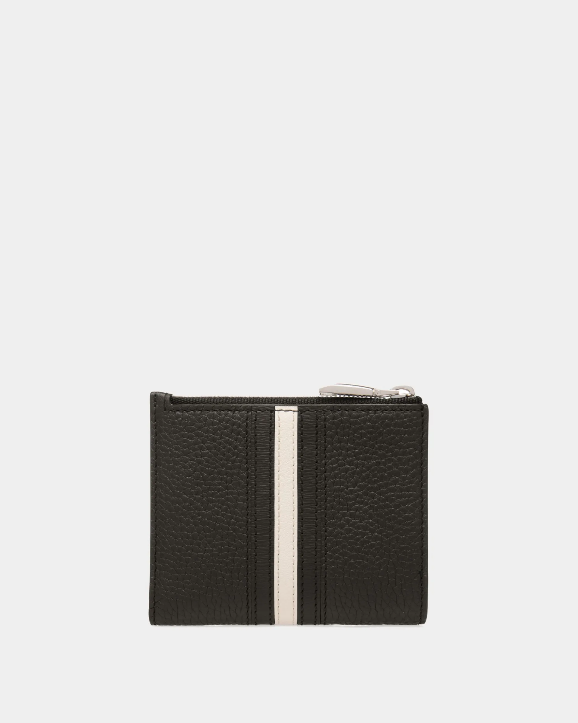 Ribbon Wallet In Black Leather