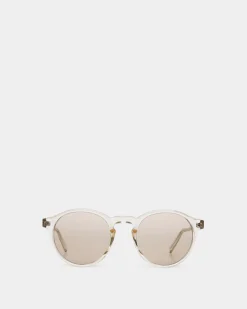Round Sunglasses in Champagne