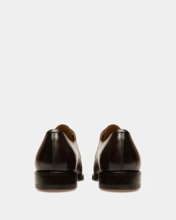 Scamardo Men's Leather Derby Lace-Up Shoe In Mid Brown