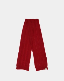 Scarf In Candy Red Mohair And Silk