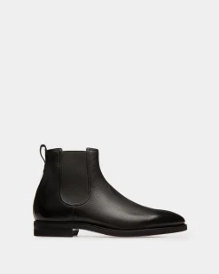 Scavone Men's Leather Boot In Black