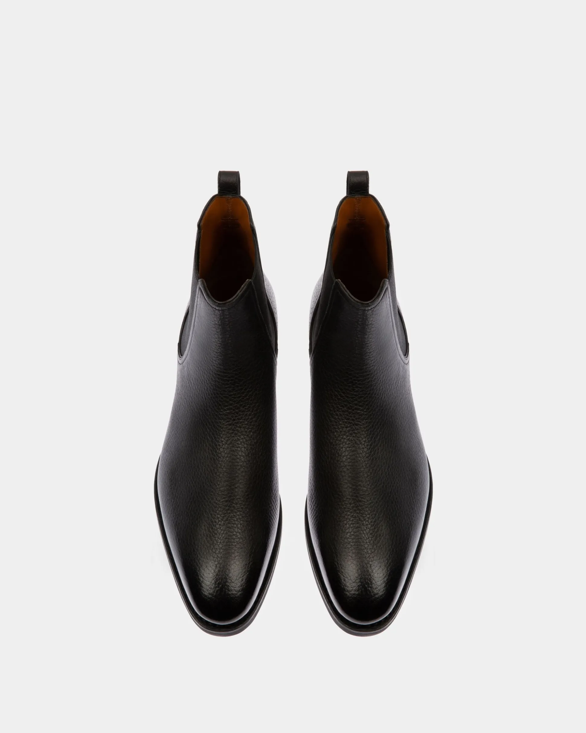 Scavone Men's Leather Boot In Black