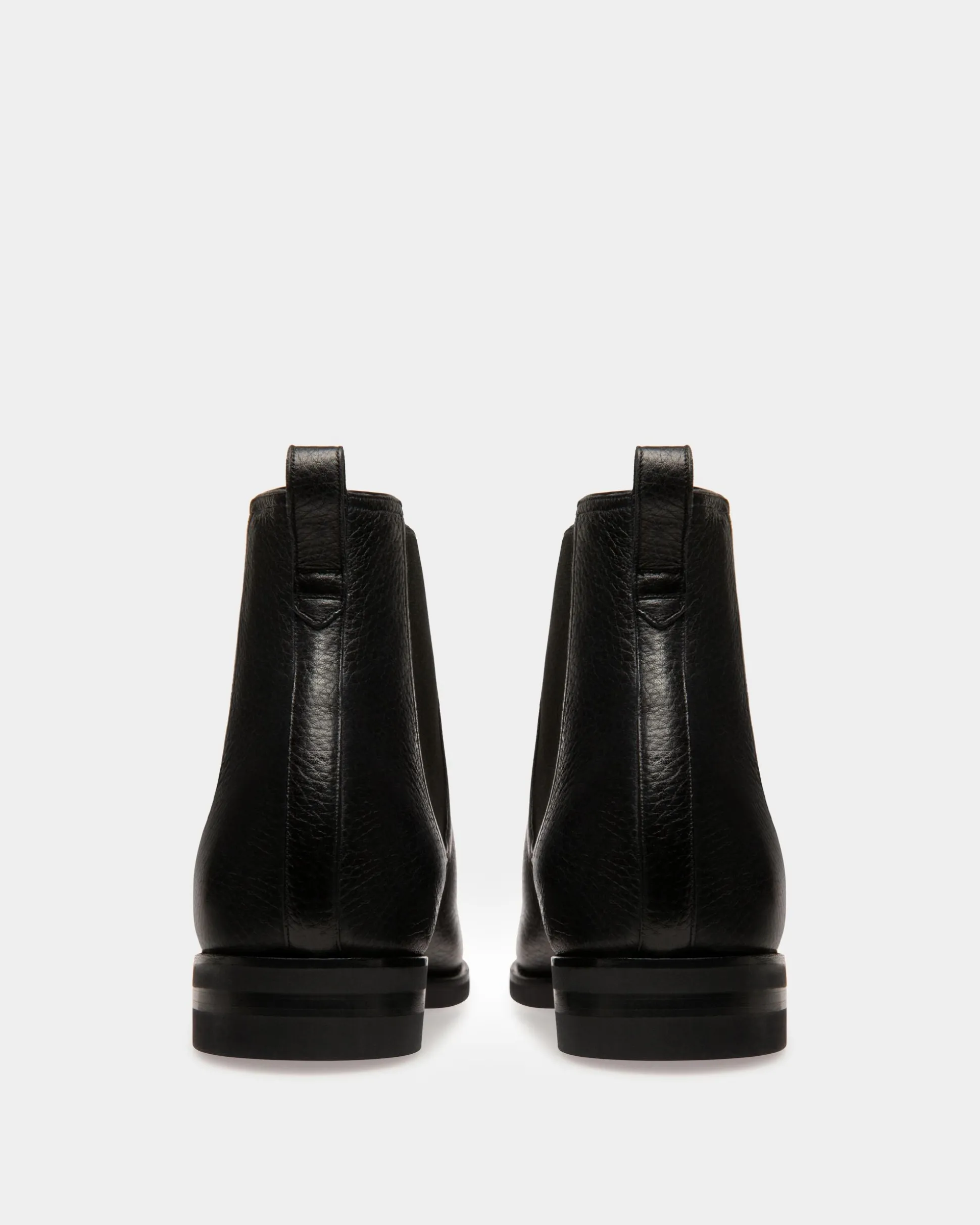 Scavone Men's Leather Boot In Black