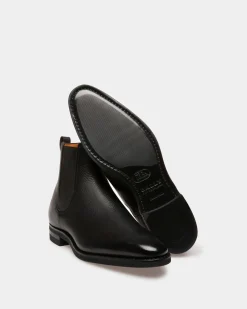 Scavone Men's Leather Boot In Black