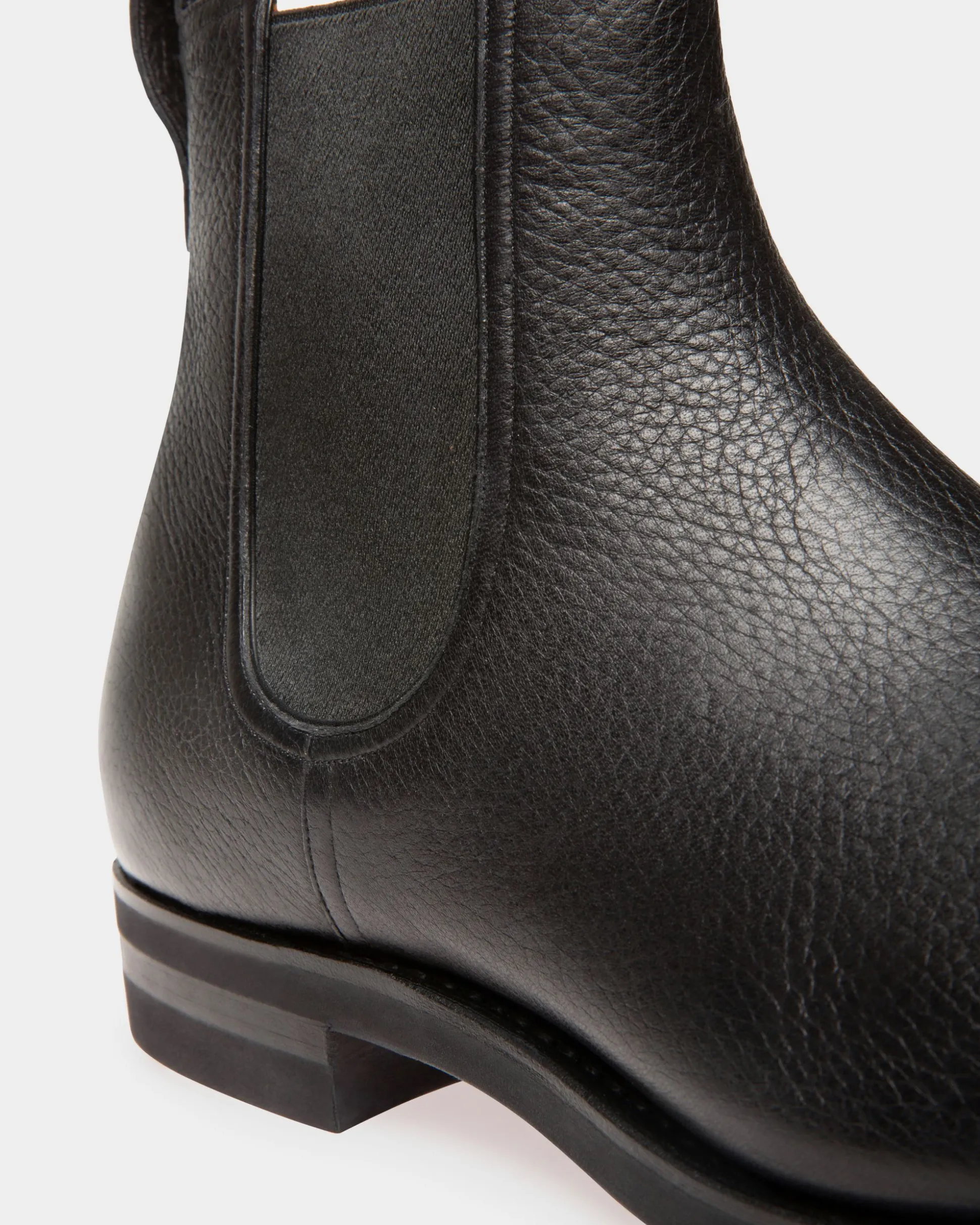 Scavone Men's Leather Boot In Black