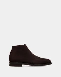 Schoenen Bootie In Ebano Suede Leather