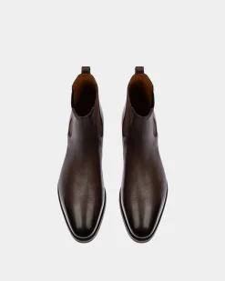Scribe Novo Booties In Coffee Leather