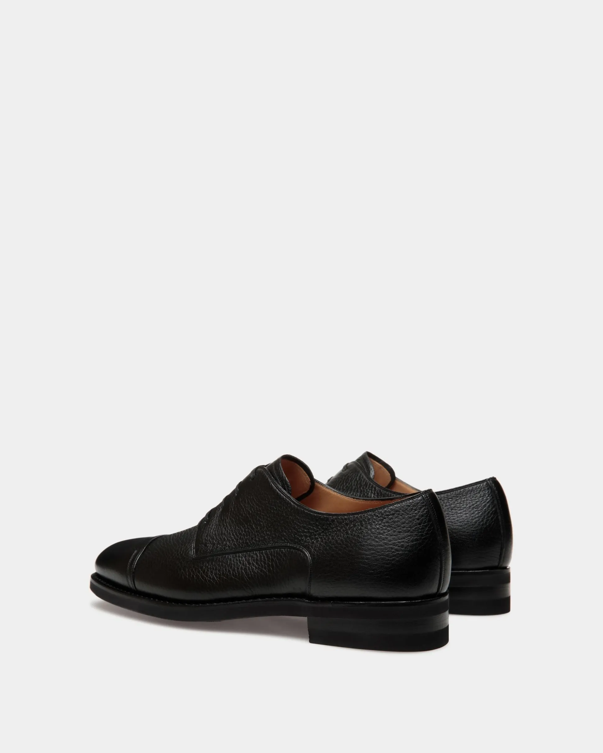 Scribe Un Derby in Black Deer Leather