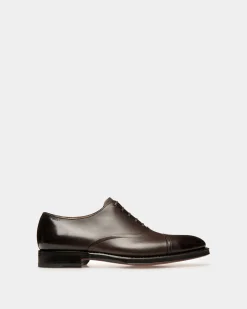 Scribe Un Oxford in Ebony Leather