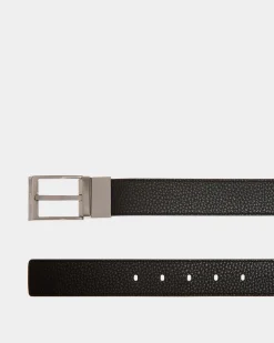 Shiffie 35mm Reversible And Adjustable Belt in Black And Brown Leather