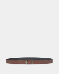 Shiffie 35mm Reversible And Adjustable Belt in Brown And Black Leather