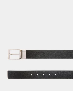Shiffie 35mm Reversible And Adjustable Belt in Navy Blue And Black Leather