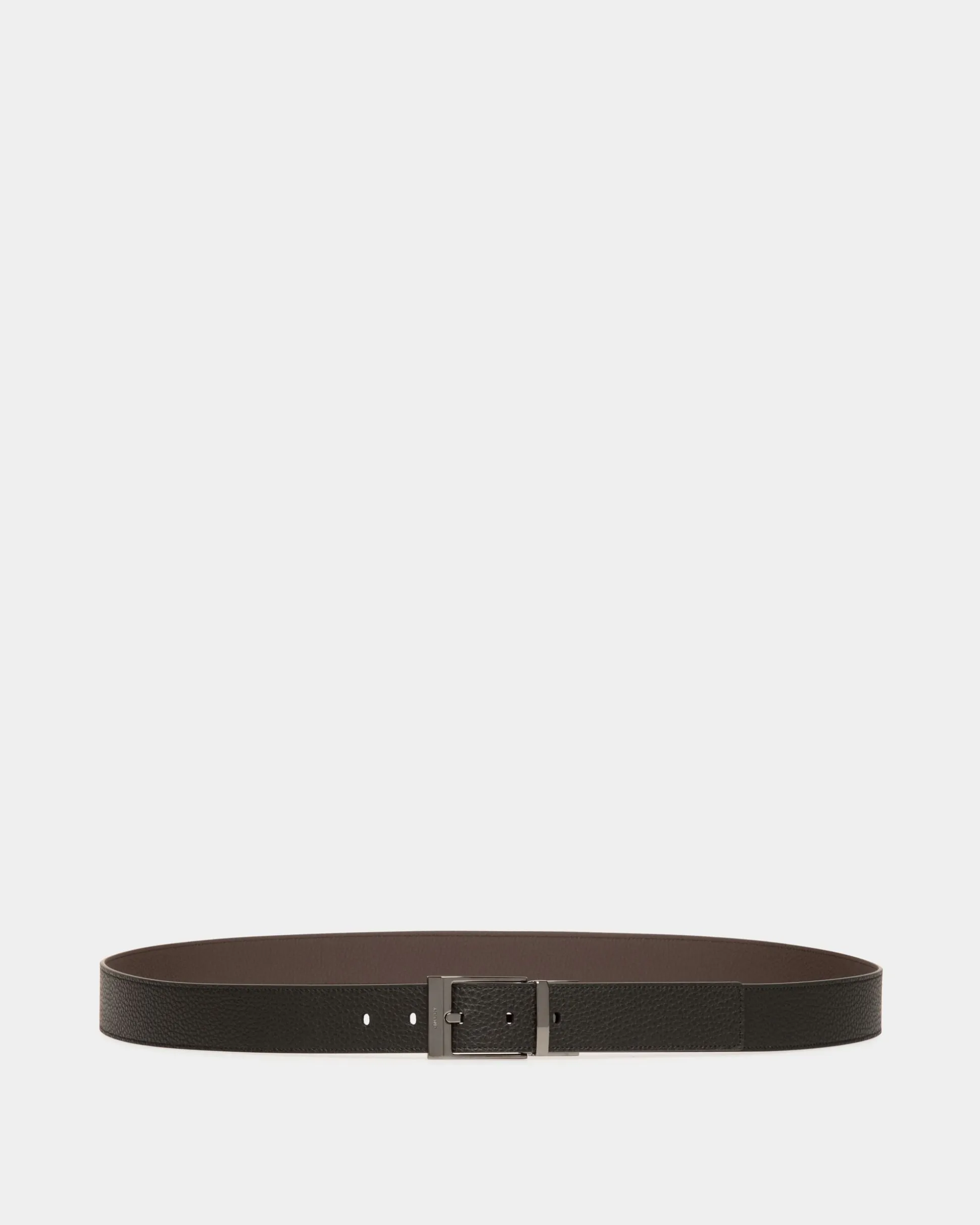 Shiffie 35mm Reversible And Adjustable Belt in Black And Ebony Leather