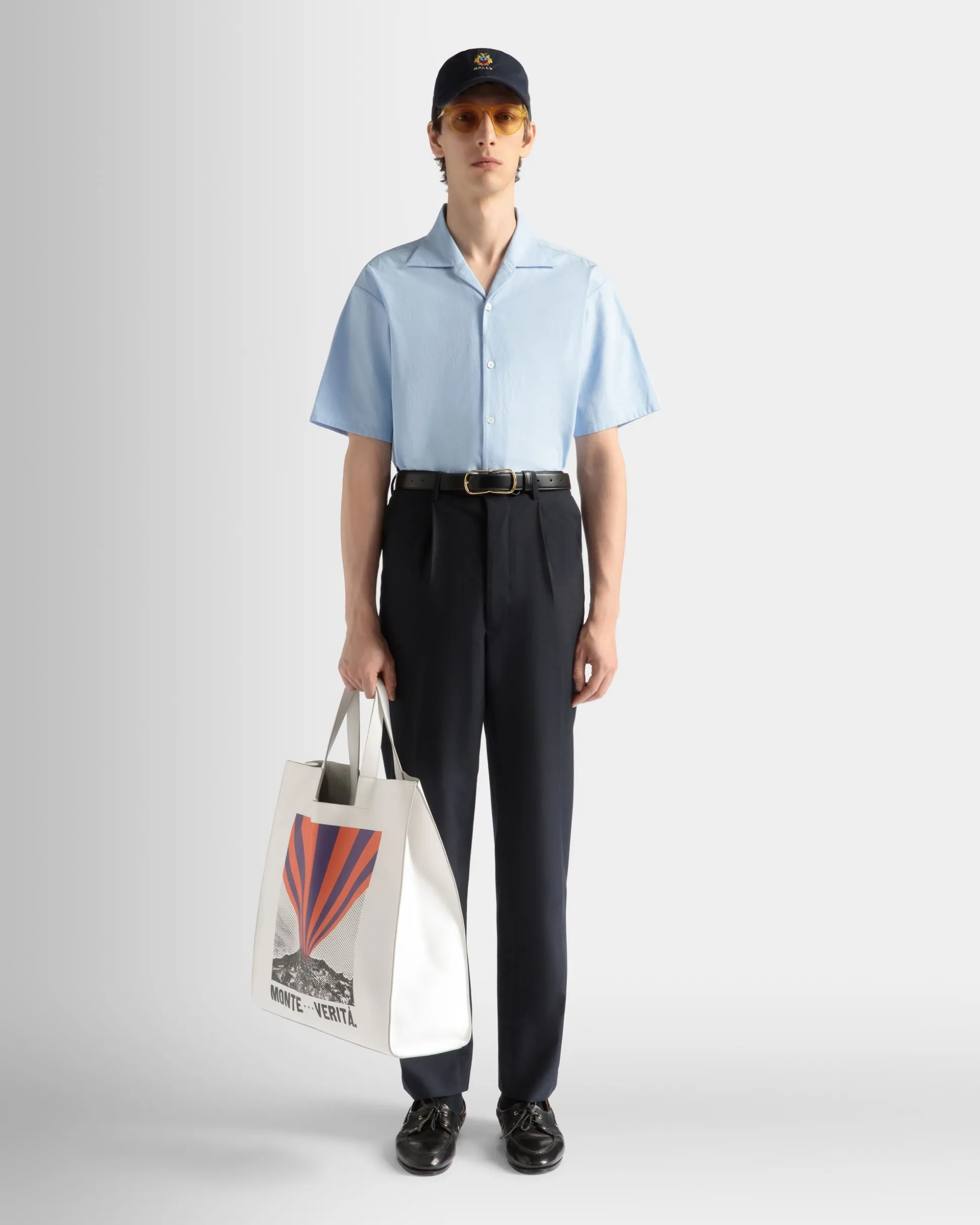 Shirt In Light Blue Cotton