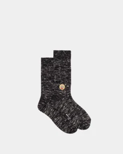 Socks With a Bally Crest Logo in Navy Blue Wool