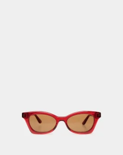 Sue Sunglasses In Red Acetate