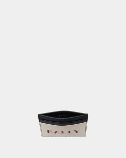 Summer Capsule Credit Card Case In White And Navy Blue Leather