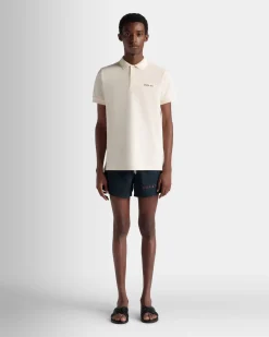 Summer Capsule Polo Shirt In White Cotton