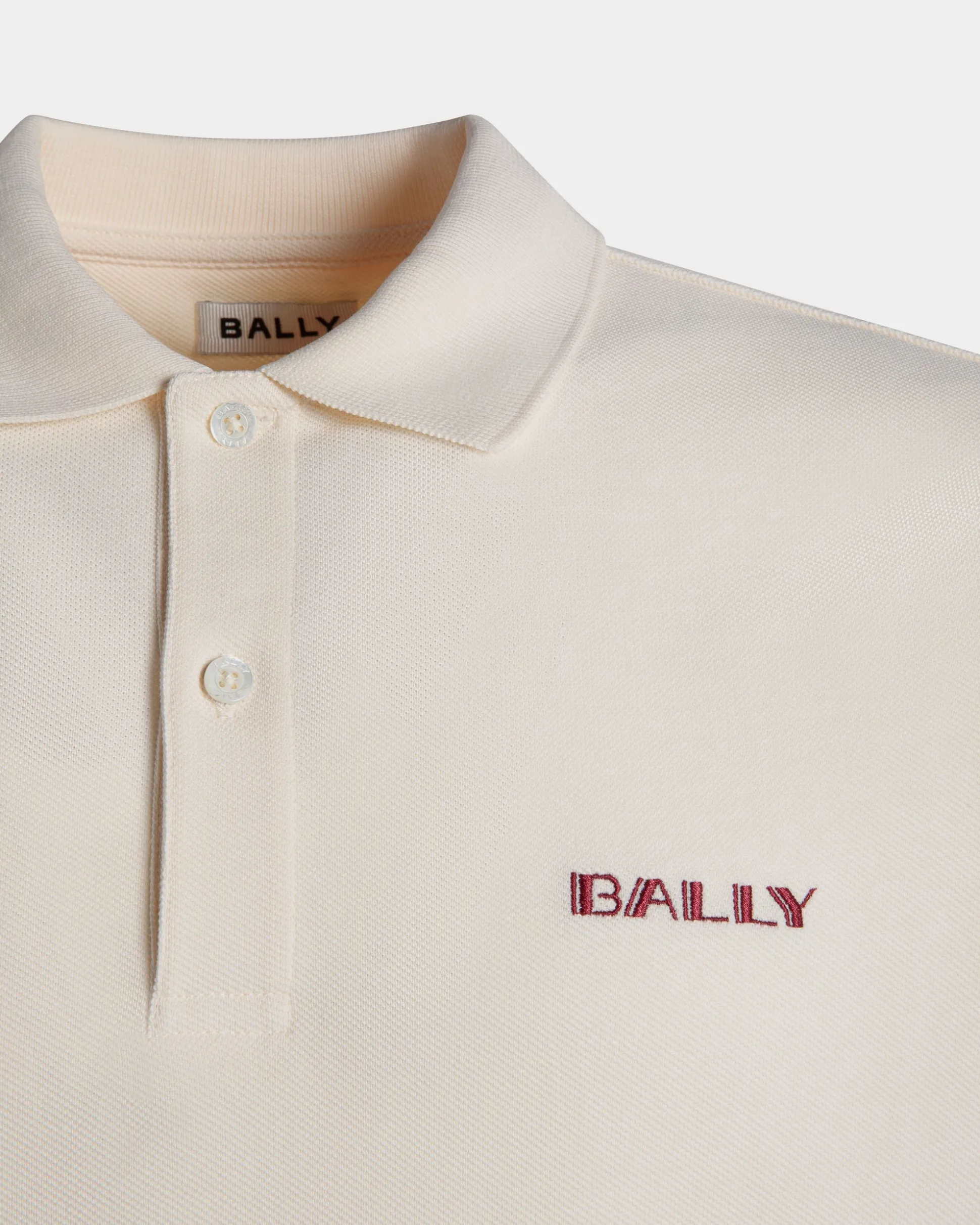 Summer Capsule Polo Shirt In White Cotton