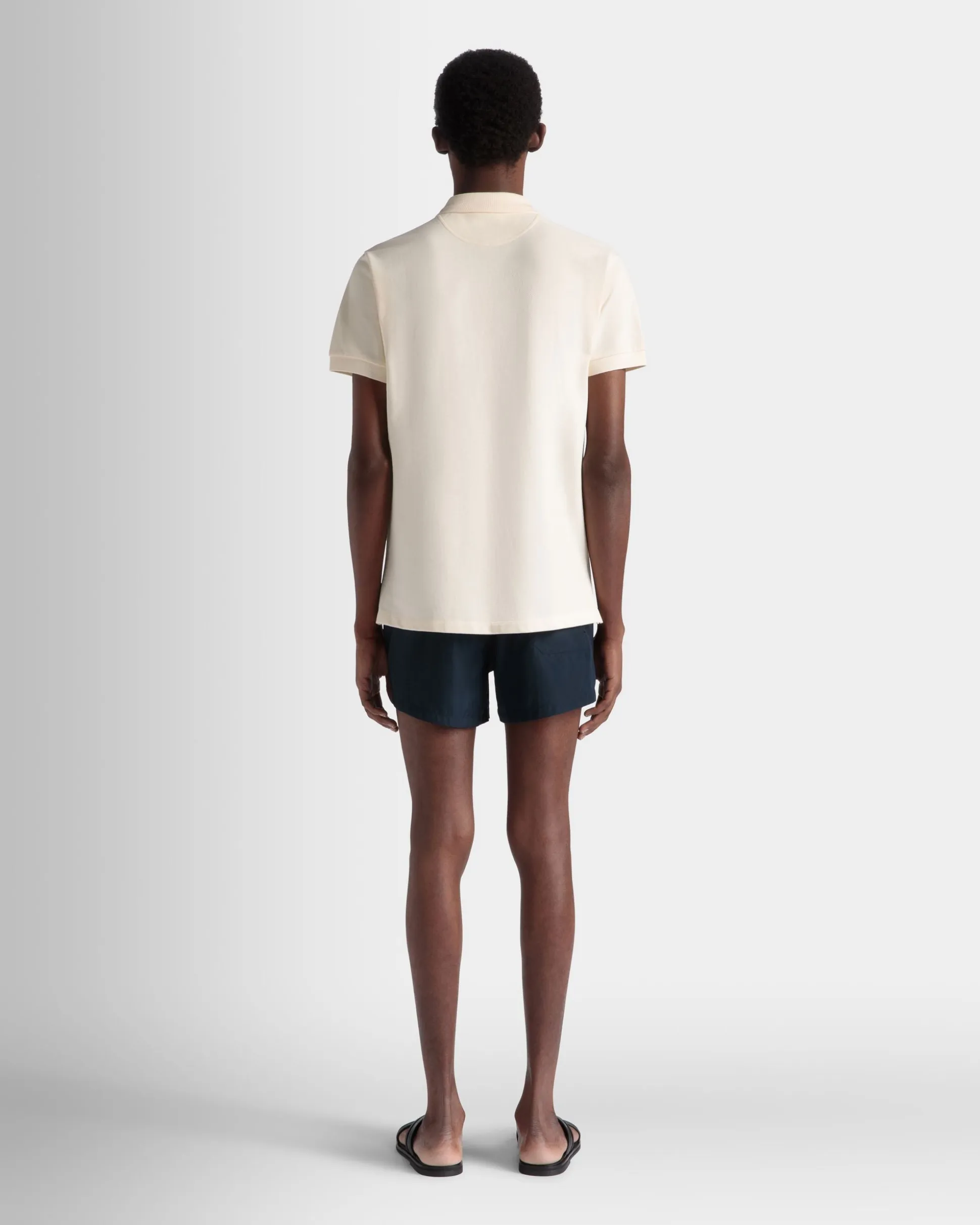 Summer Capsule Polo Shirt In White Cotton