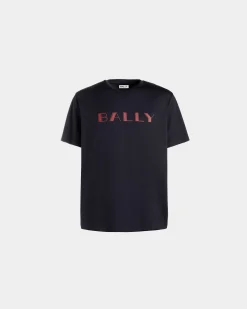 Summer Capsule T-Shirt In Navy Blue Cotton