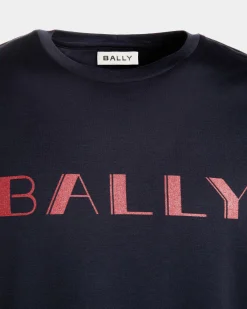 Summer Capsule T-Shirt In Navy Blue Cotton