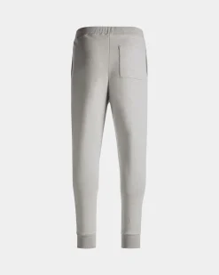 Sweatpants With a Bally Crest Logo In Grey Melange Cotton