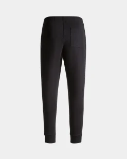 Sweatpants With a Bally Crest Logo In Navy Blue Cotton