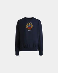Sweatshirt in Navy Blue Cotton
