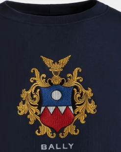 Sweatshirt in Navy Blue Cotton