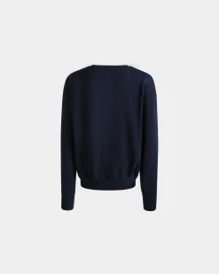 Sweatshirt in Navy Blue Cotton