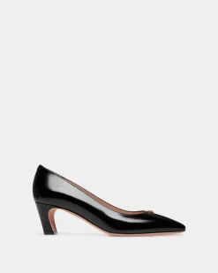 Sylt Pump In Black Brushed Leather