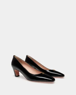 Sylt Pump In Black Brushed Leather
