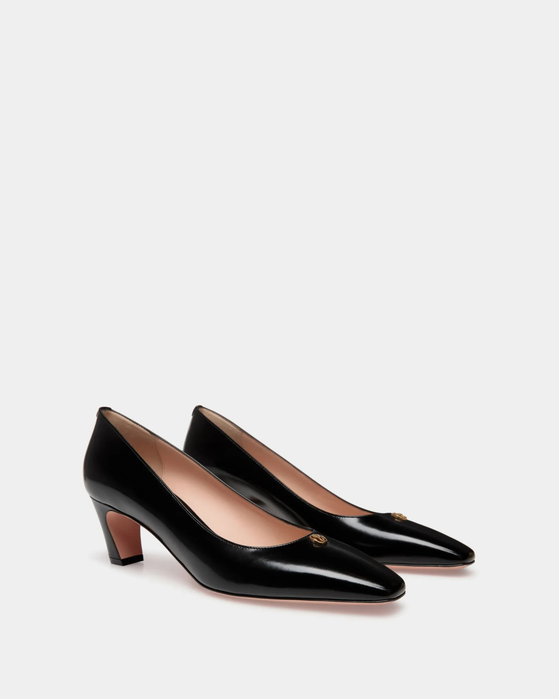 Sylt Pump In Black Brushed Leather