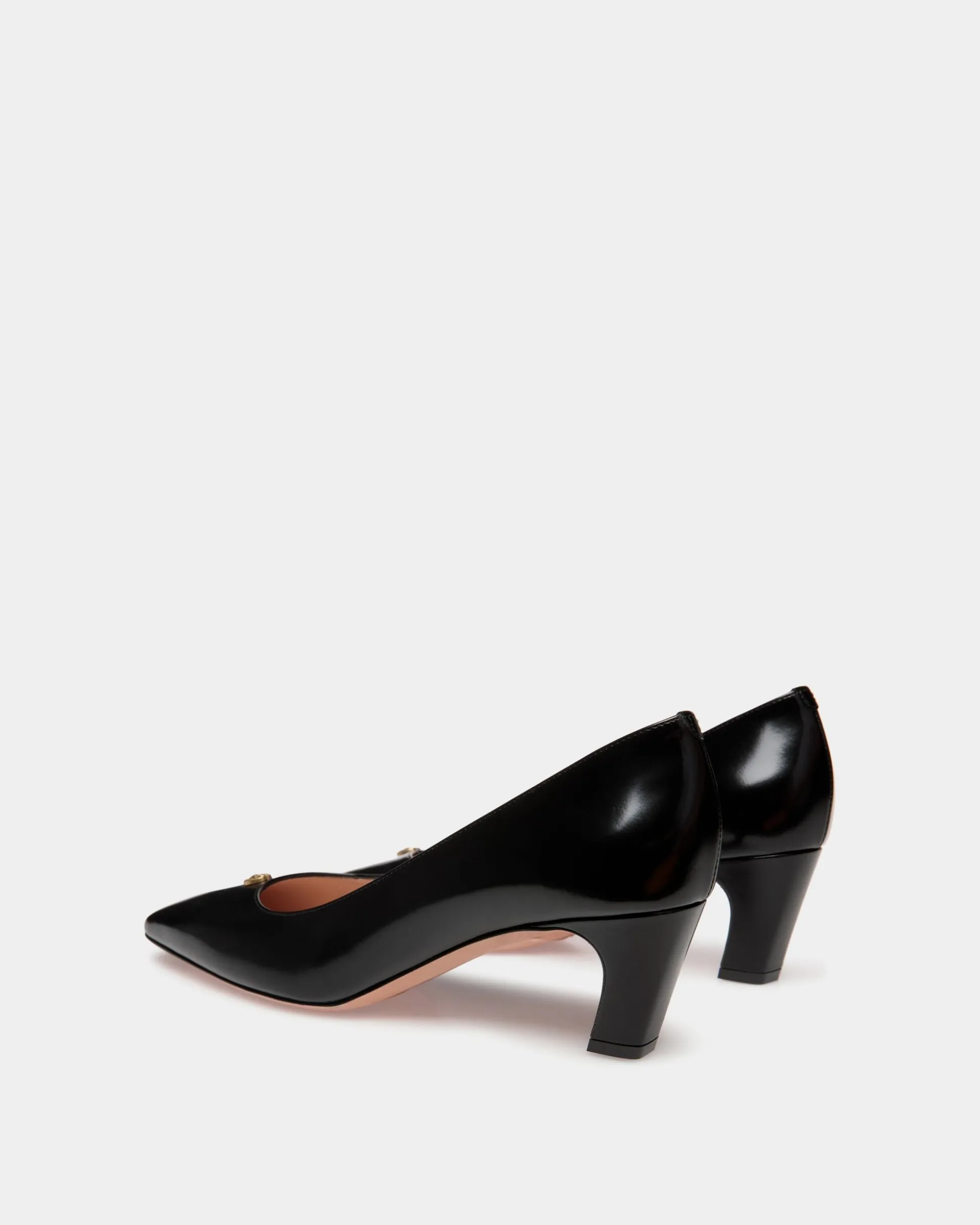 Sylt Pump In Black Brushed Leather