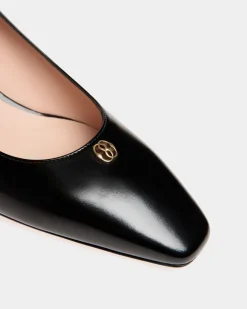 Sylt Pump In Black Brushed Leather