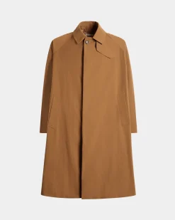 Trench Coat In Brown Nylon