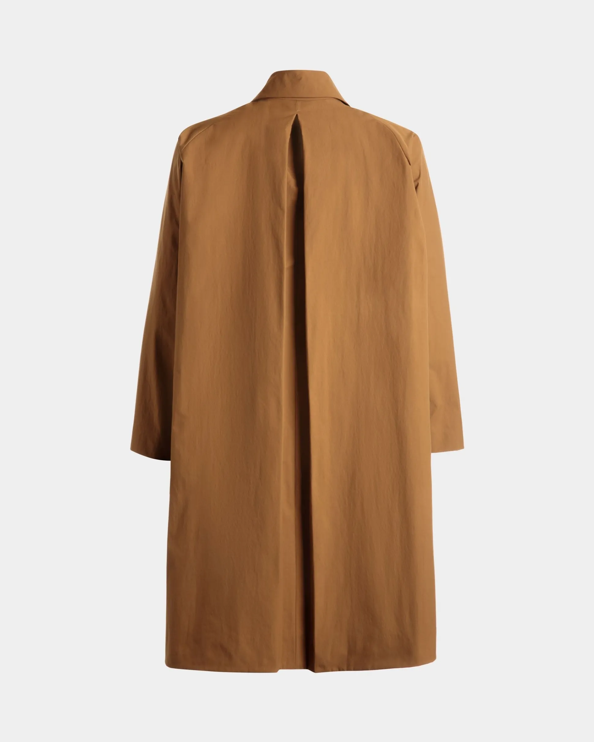 Trench Coat In Brown Nylon